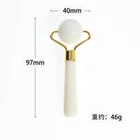 Bâton de massage facial portable en jade pour le rajeunissement de la peau, idéal pour les pattes d'oie et les rides du front