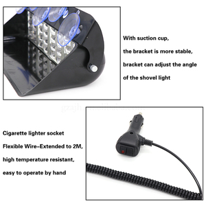Luz LED de advertencia estroboscópica 32 SMD, intermitente de señal estroboscópica para coche, luz LED de advertencia de peligro de emergencia, modificación de parabrisas de camión SUV - Product Image 4