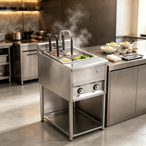 Cocedor de Pasta Vertical de 4 Orificios a Gas, 2800pa, Acero Inoxidable, Comercial, para Catering, Restaurantes y Cocinas - Product Image 5