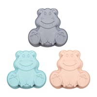 Ensemble de 3 moules à pâtisserie en silicone à motifs d'animaux de dessin animé, antiadhésifs, résistants à la chaleur, pour la fabrication de gâteaux et de desserts
