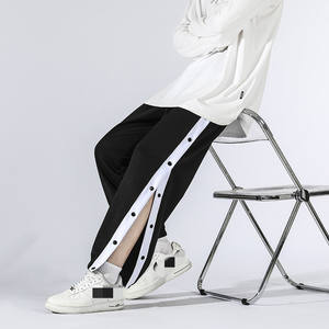 กางเกงแฟชั่นผู้ชายทรงหลวมมีกระดุมด้านข้างดีไซน์ล่าสุด - Product Image 2