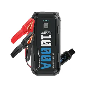 J1201 1000A 10000mAh Emergency Battery Booster 12v Portable Car Power Bank Jump Starter With LED Light