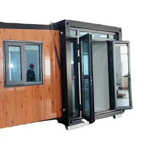 The movable integrated housing double wing expands the three-in-one folding container movable room, the outdoor expansion box