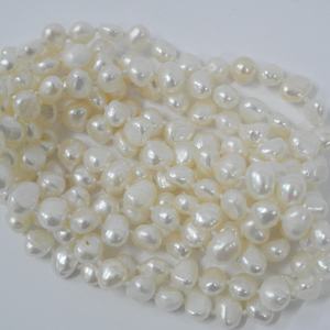 120 CM ארוך שרשרת פנינים, 100% טבעי מים מתוקים פרל, 7-8 MM הבארוק פרל צורה, קשרים סוודרי שרשרת - Product Image 5