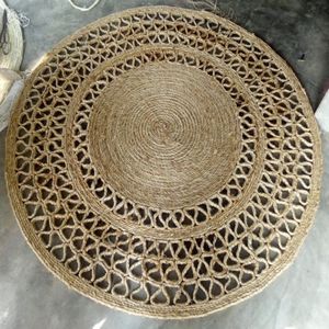 Meilleure vente indien tissé à la main rond Jute tapis de sol tressé tapis réversible naturel écologique Durable tressé forme ronde - Product Image 2