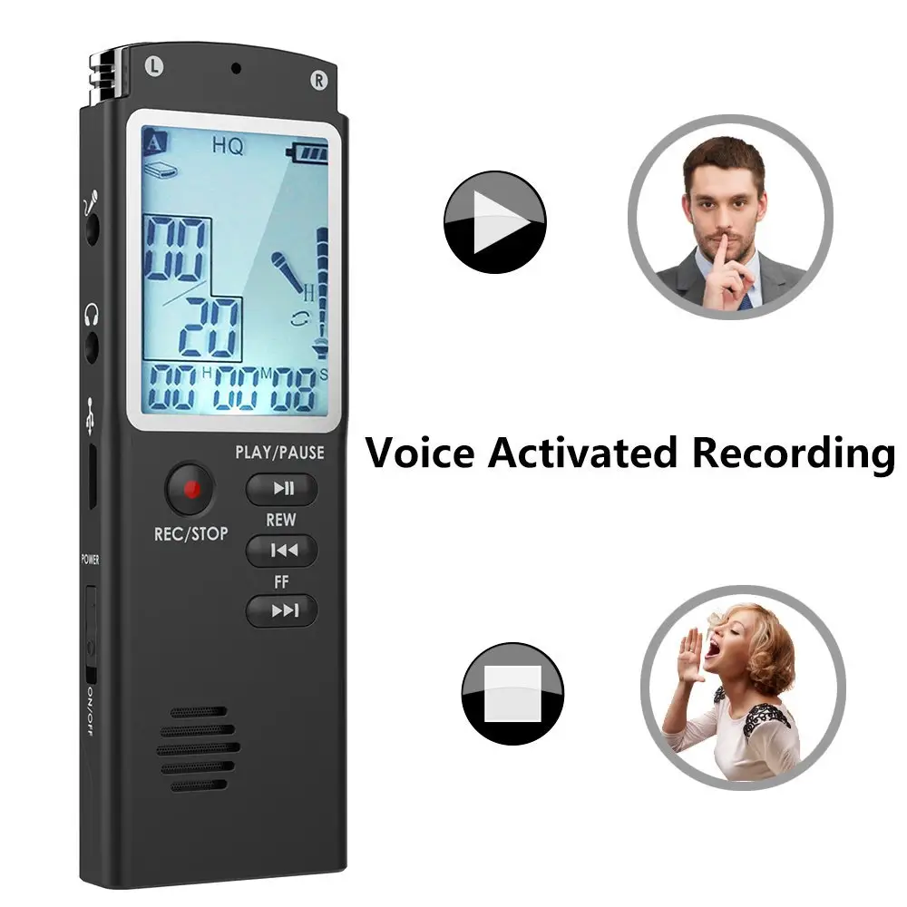 T60 mini digital voice activated recording device MP3 WAV format record/play USB data port audio Dictaphone recorder