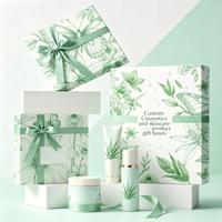 Boîte cadeau rigide écologique personnalisée pour cosmétiques |   Emballage en carton avec estampage à chaud doré et laminage mat
