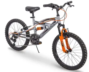 دراجة هوائية جبلية للبنين-6 سرعة-المزدوج تعليق-الفضة البرتقال