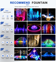 Rideau d'eau numérique étanche en acier inoxydable DEWY, écologique, avec contrôle musique/PLC/DMX512 pour aménagement aquatique commercial extérieur