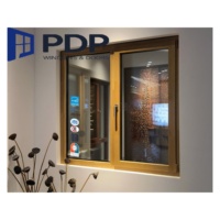 Ventana Abatible Oscilobatiente de Aluminio y Madera con Diseño Europeo, Directo de Fábrica PDP, Insonorizada, con Vidrio Templado Magnético para Apartamento