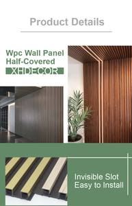 Half Cover WPC Groove Wall <b>Panel</b> PVC Minimalist Design - Product Image 5