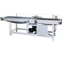 Machine à coller les bords haute fréquence, colleuse de panneaux continue à double tête avec convoyeur à chaîne pour la production de cadres en contreplaqué et en bois