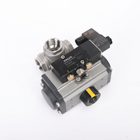 Vanne à boisseau sphérique en acier inoxydable à commande pneumatique 3 voies FURUI, raccords BSPP/BSPT/NPT, revêtement PTFE, certifiée ISO9001 CE, OEM