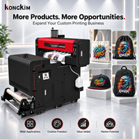 Imprimante DTF KONGKIM A2, machine d'impression à double tête I3200, système de secouage automatique de la poudre, système de transfert de film PET