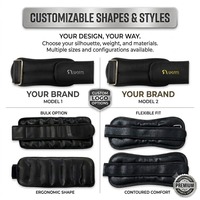 Accessoires de fitness intérieur/extérieur Sangles de cheville remplies de sable Poids réglable Poids de poignet pour la course à pied Fer sable Cuir PU