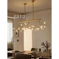 Lustre en cristal et laiton, style nordique moderne, pour salon, chambre, salle à manger, restaurant, modèle IN0355