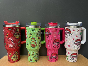 Vasos <span class=keywords><strong>de</strong></span> Viaje con Diseño <span class=keywords><strong>de</strong></span> <span class=keywords><strong>Hombre</strong></span> <span class=keywords><strong>de</strong></span> Jengibre con Pedrería Blanca Navideña, 40 oz, Vasos <span class=keywords><strong>de</strong></span> Viaje con Pedrería Brillante - Product Image 5