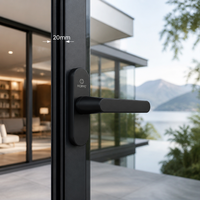 Porte coulissante de véranda en aluminium à rupture de pont thermique, cadre fin moderne, avec quincaillerie allemande ROTO et certification AS2047 pour villa