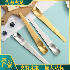 Flat Head 304 Stainless Steel Spoon, Creative Ice Cream Dessert Cake Spoons, Mini Coffee Stirrer & <b>Pet</b> Food Spoon - Product Image 1