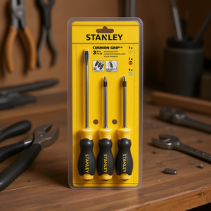 Juego de Destornilladores Stanley Cushion Grip de 3 Piezas con Punta Magnética Plana y Phillips - Product Image 3