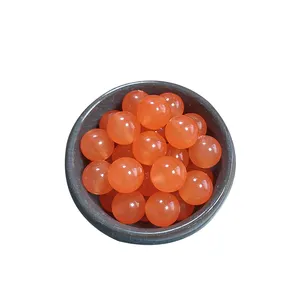 Batu alam oranye merah Chalcedony jines bulat manik-manik longgar 4 6 8 10 12MM cocok DIY gelang & kalung membuat perhiasan bagian