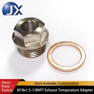 อะแดปเตอร์เซ็นเซอร์ M18x1.5 ถึง 1/8 NPT, อะแดปเตอร์พอร์ตวัดอุณหภูมิไอเสียรถยนต์, ตัวลดขนาดเกลียวเหล็กชุบนิกเกิลสำหรับการดัดแปลงรถยนต์ - Product Image 6