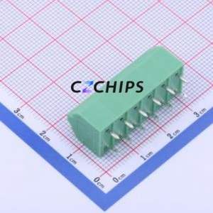 KF250NH-5.08-6P Spring Terminal Block Through hole Component (THT),P=5.08mm Connector 1x6P 5.08mm Green 6P - Product Image 2