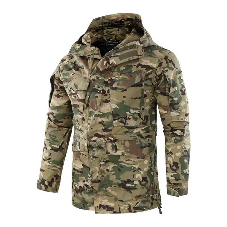 Erkek kış pamuk su geçirmez taktik savaş ceket takım elbise amerikan kamp yürüyüş ceketler