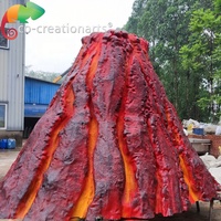 Modèle de volcan en silicone 3D réaliste décoratif pour parc d'attractions, pour utilisation en intérieur