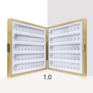 Anster Various Shape Diamond Size <strong>Comparison</strong> Tool Jewelry Store Reference Diamond Carat Size 0.3-5ct Wood Gift Box Oval Pear Set - Product Image 2
