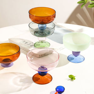 Vaso <span class=keywords><strong>de</strong></span> cristal <span class=keywords><strong>de</strong></span> 200ml <span class=keywords><strong>de</strong></span> colores con pie alto <span class=keywords><strong>para</strong></span> helado, postres, yogur, parfait, <span class=keywords><strong>para</strong></span> restaurante, <span class=keywords><strong>desayuno</strong></span>, batidos y zumos - Product Image 5