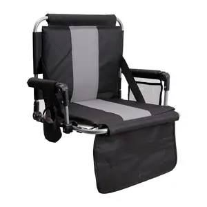 Vente en gros de chaise légère et portable pliante <span class=keywords><strong>pour</strong></span> équipe de stade avec porte-gobelet, sac en maille, crochets <span class=keywords><strong>pour</strong></span> cacher, <span class=keywords><strong>coussin</strong></span> de dossier - Product Image 1