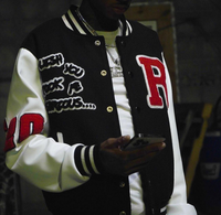 Collège veste pour hommes broderie Chenille patchs en cuir manches Baseball Bomber Letterman université université veste personnalisée