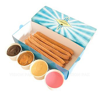 Envases Desechables para Papas Fritas, Churros, Chips, Waffles, Helados, Conos de Papel para Churros con Bandeja para Salsas