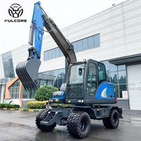 Mini-excavatrice certifiée CE, système hydraulique FULCORE à détection de charge, utilisation polyvalente pour la construction