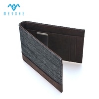 Dompet Kartu & Penjepit Uang Kulit Asli & Kanvas Custom Harga Pabrik, Tipis, Kantong Depan, Anti-RFID, Anti-Maling untuk Pria