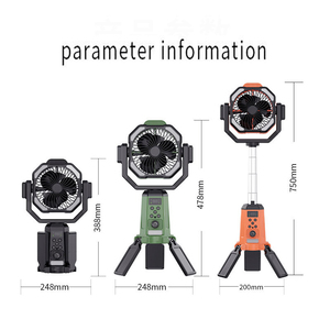 20000mAh <b>Battery</b> Solar Camping Fan Portable Fan With <b>Battery</b> Powerbank Comping <b>Outdoor</b> Table Colder Air Colling Fan - Product Image 6