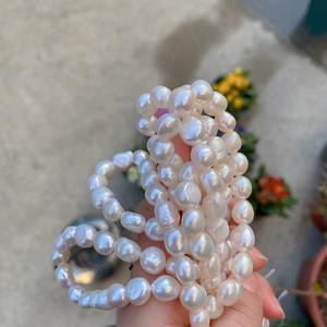 Collar de Perlas Barrocas Irregulares Blancas Naturales con Cadena de Clavícula de Estilo Básico Francés, Versátil e Informal para Uso Diario, Conjuntos de Joyería Fina - Product Image 3