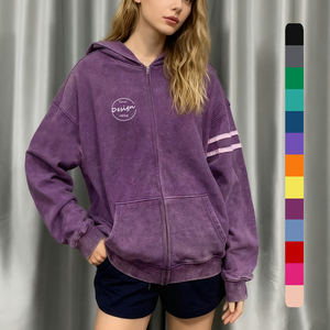 เสื้อมีฮู้ดผ้าโพลีเอสเตอร์สำหรับผู้หญิงเสื้อฮู้ดเปิดไหล่ปล่อยหนาผ้าคอตตอนผสม3D ออกแบบได้ตามต้องการฤดูใบไม้ร่วง - Product Image 1