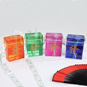 Chinese Style Mahjong Cup With Straw 500ml Reusable Portable Water Bottle With Shoulder Strap For Outdoor Use - Product Image 4