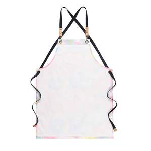 High Quality Custom Creative Tie-Dye Printed Canvas Cotton <b>Apron</b> Ins-style Colorful Sleeveless <b>Apron</b> - Product Image 2