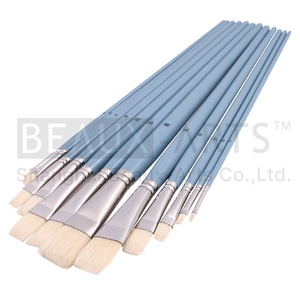 Professionnel Interlocked Chungking Hog Bristle Artiste Pinceau Ensemble Peinture Acrylique À L'huile - Product Image 3