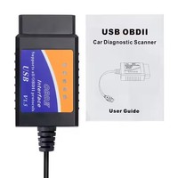 Herramienta de Diagnóstico de Automóviles OBD2 ELM327 USB V1.5, Lector de Códigos, Garantía de 12 Meses, Analizador de Motor para Todos los Automóviles, Idioma Inglés