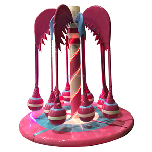 Giostra Elettrica per Parco Giochi al Coperto, Altalena con Palma in Schiuma Morbida per Casa, Scuola, Centro Commerciale e <span class=keywords><strong>Parchi</strong></span> Divertimento - Product Image 3