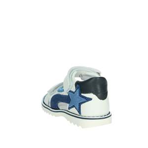 Balducci Children's Sandal White <b>Light</b> Blue Velcro Closure <b>Star</b> Design - Product Image 2