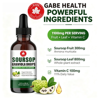 Gouttes liquides de Graviola (Corossol) à marque privée OEM, 1100mg, Vitamine C issue de feuilles de fruit, 60ml, Absorption à 97%, Végétalien, Immunité, Antioxydant, Personnalisé