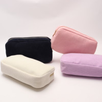 Winter Lente Corduroy Cosmetische Tas Vrouwen Mannen 4 Maten Make-Up Organizer Schattige Patch Diy Reizen Toilettas Corduroy Make-Up Tas