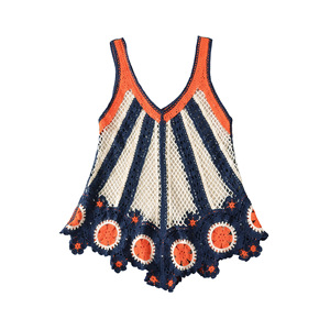 Crochet Halter <strong>Top</strong> Tank Large Cotton Boho <strong>Festival</strong> Summer Beach for Women Crochet <strong>Tops</strong> - Product Image 3