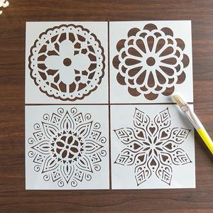 <span class=keywords><strong>Pochoir</strong></span> géométrique 13 cm Mandala, pochoirs réutilisables, ensemble de pochoirs pour art mural, découpe au laser, modèle de <span class=keywords><strong>peinture</strong></span> pour décoration DIY - Product Image 3