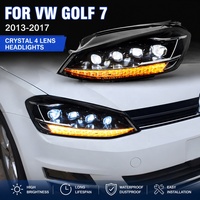 高尔夫7 MK7 2013-2017款汽车灯 LED汽车大灯总成升级水晶4和龙双光4透镜设计配件